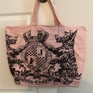 Y2K Juicy Couture Blush Pink Graphic Tote